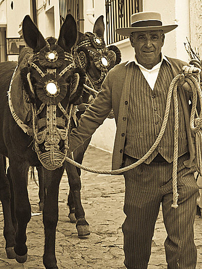 Man with Burro